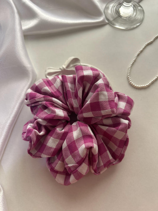 Mulberry Gingham Cloud XL Scrunchie