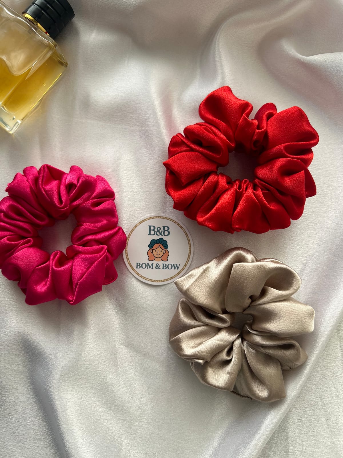 Luxury satin hair accessory combo