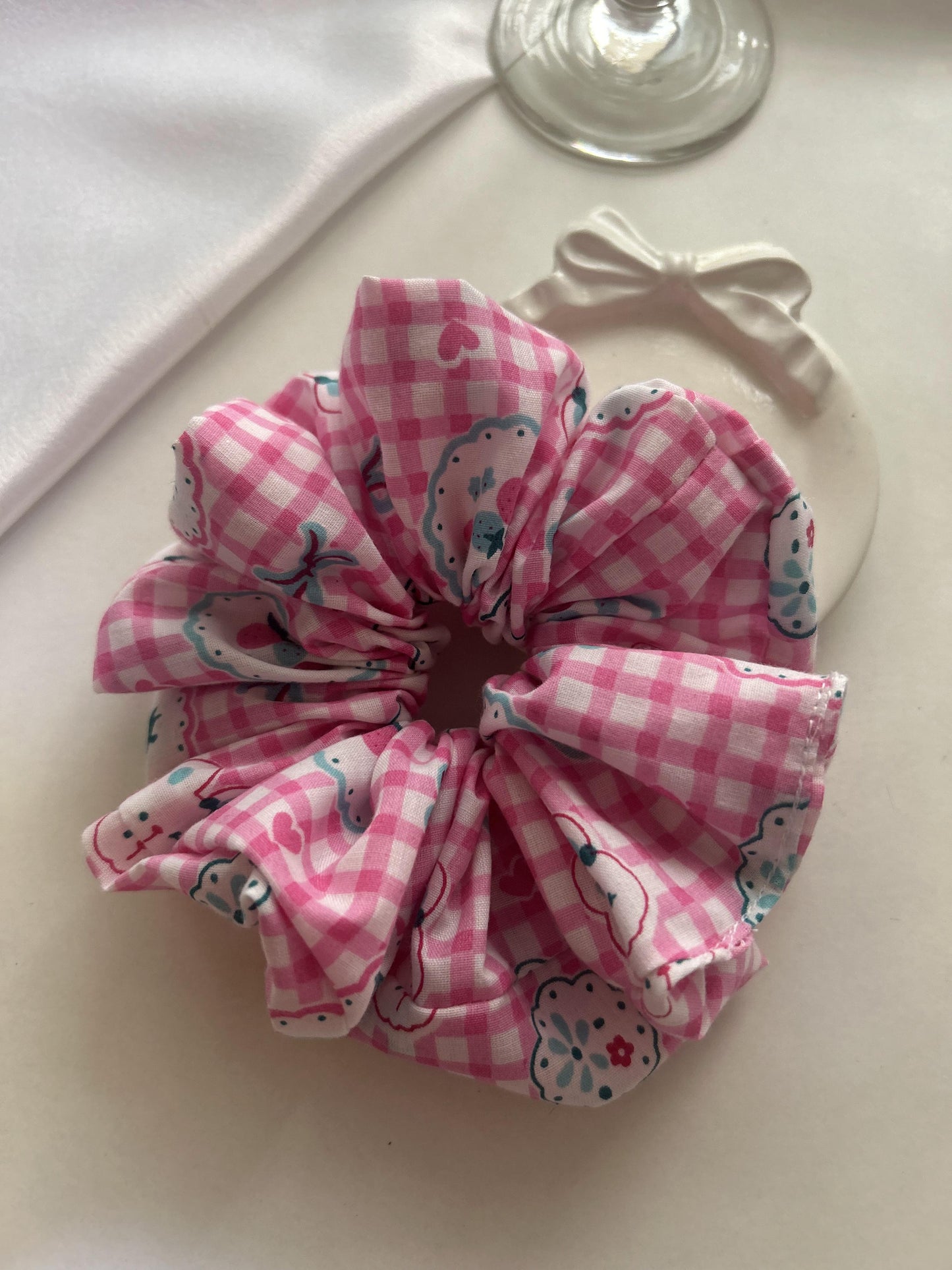 The Strawberry Picnic XL Scrunchie
