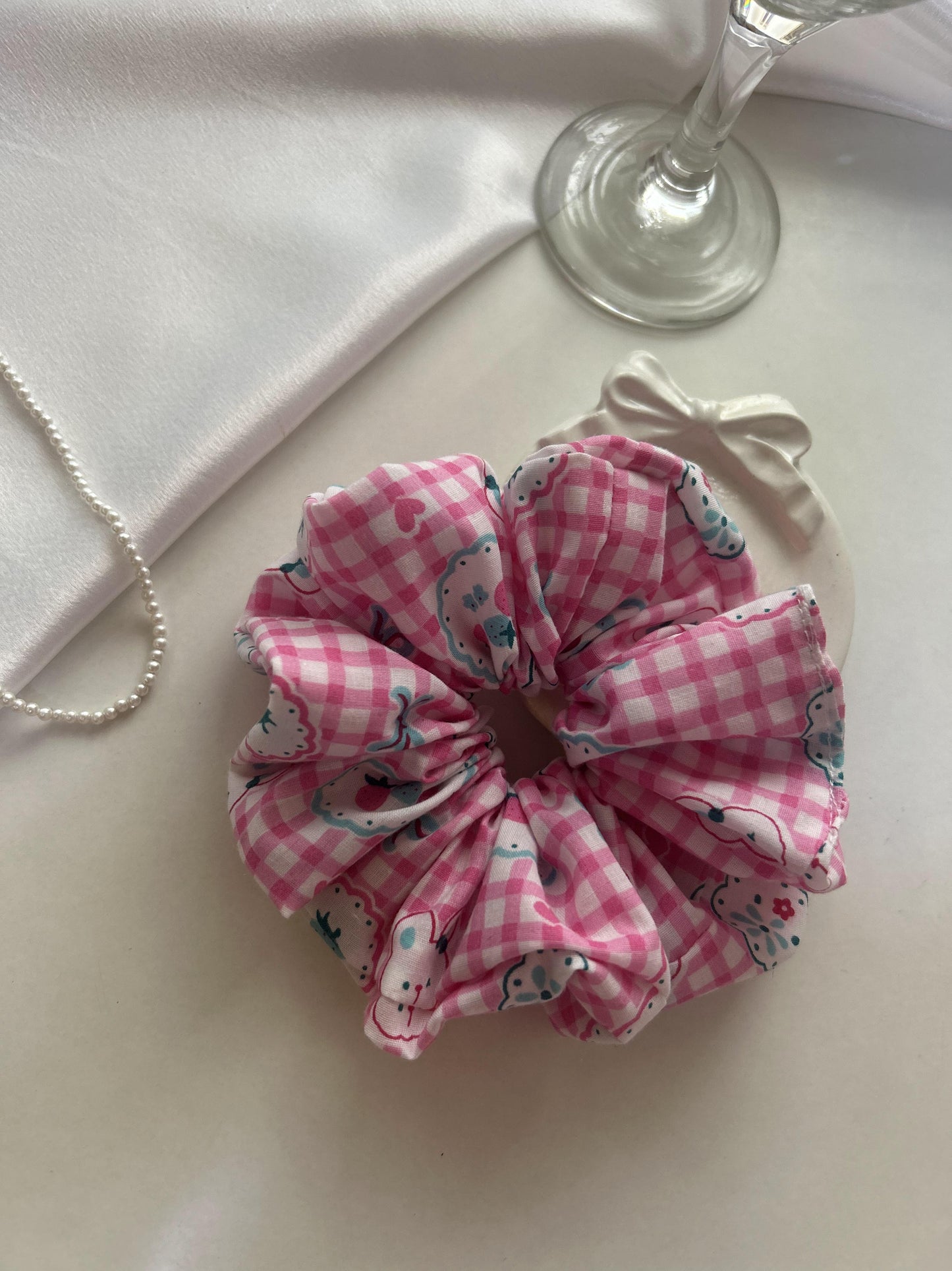 The Strawberry Picnic XL Scrunchie