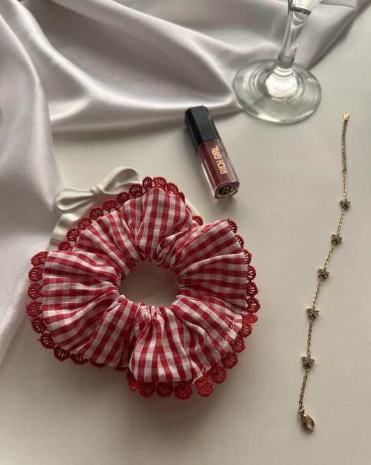 Retro Romance Lace Scrunchie