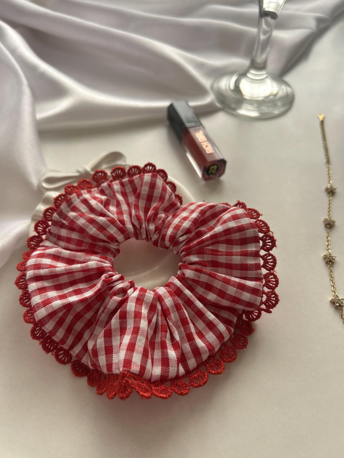 Retro Romance Lace Scrunchie