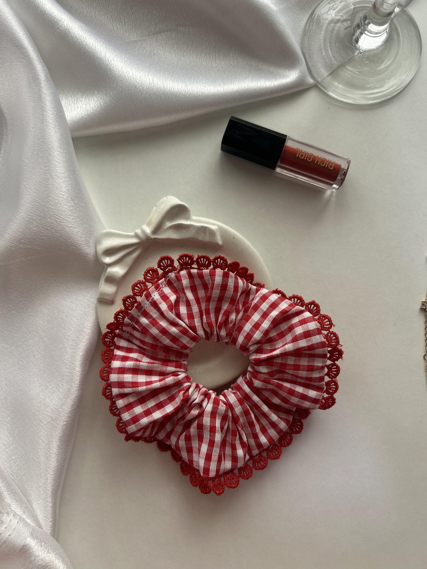 Retro Romance Lace Scrunchie