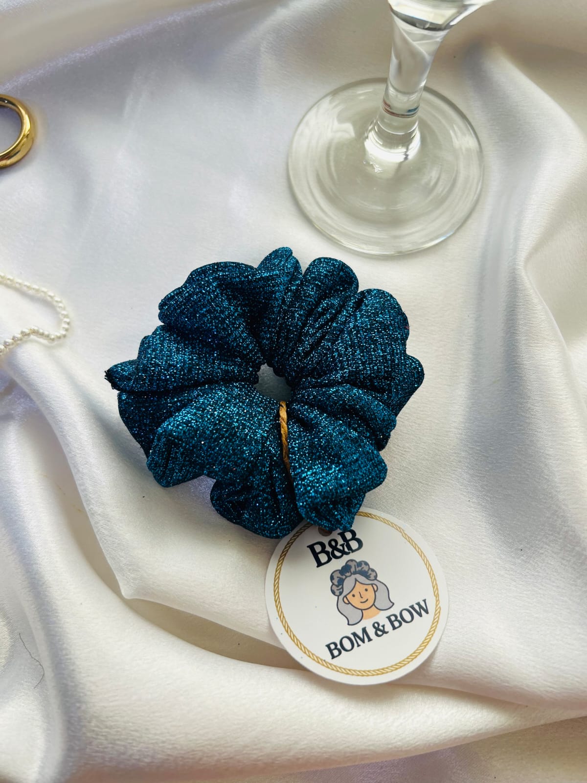 The Peacock Glitz Scrunchie