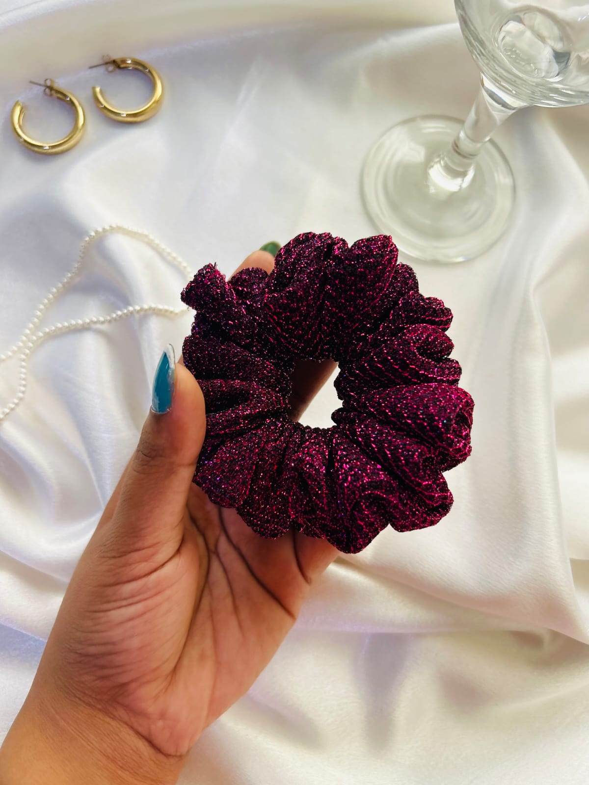 The Midnight Glint Scrunchie