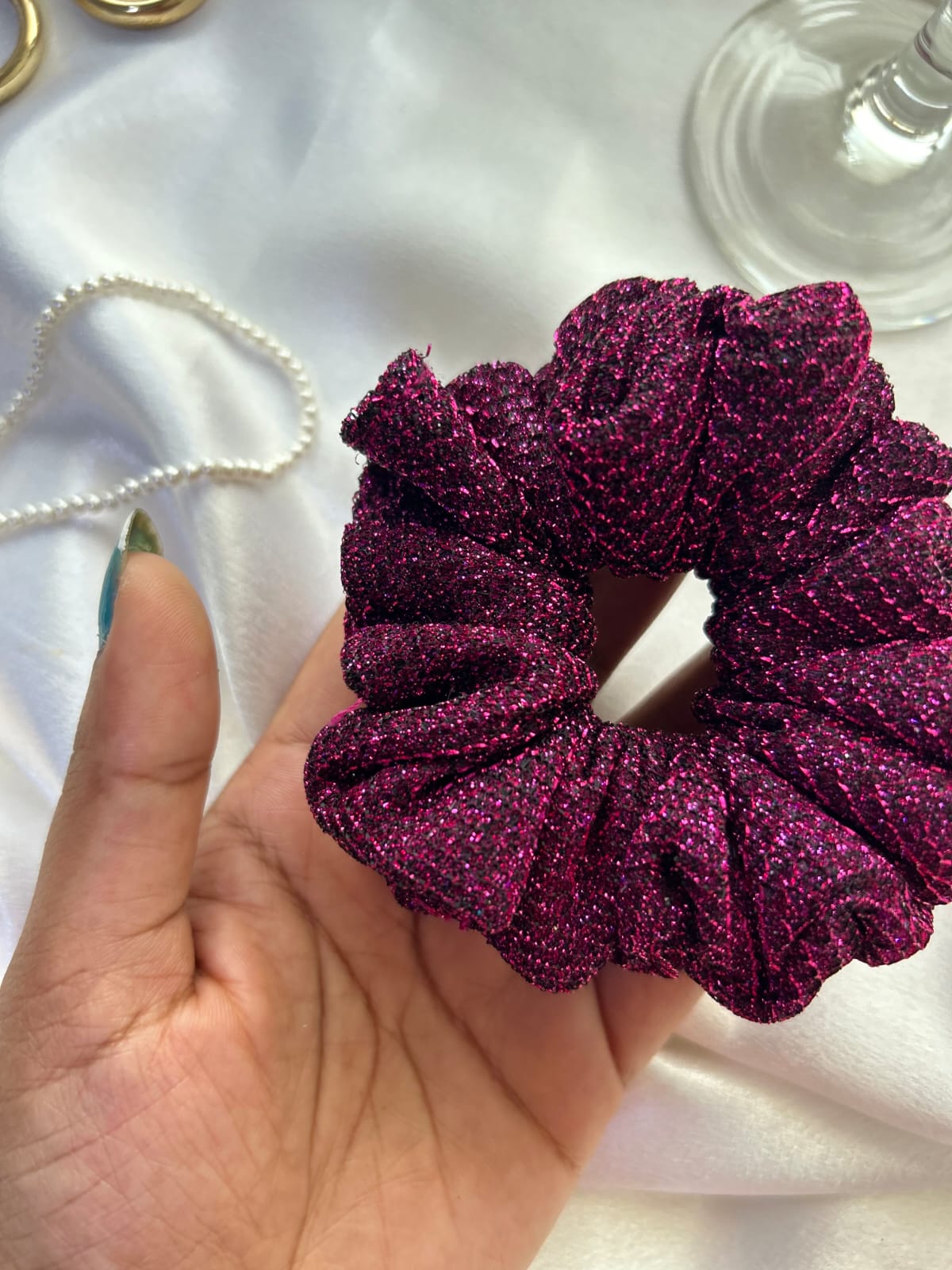 The Midnight Glint Scrunchie