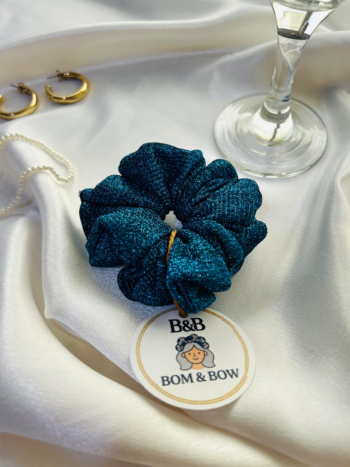 The Peacock Glitz Scrunchie