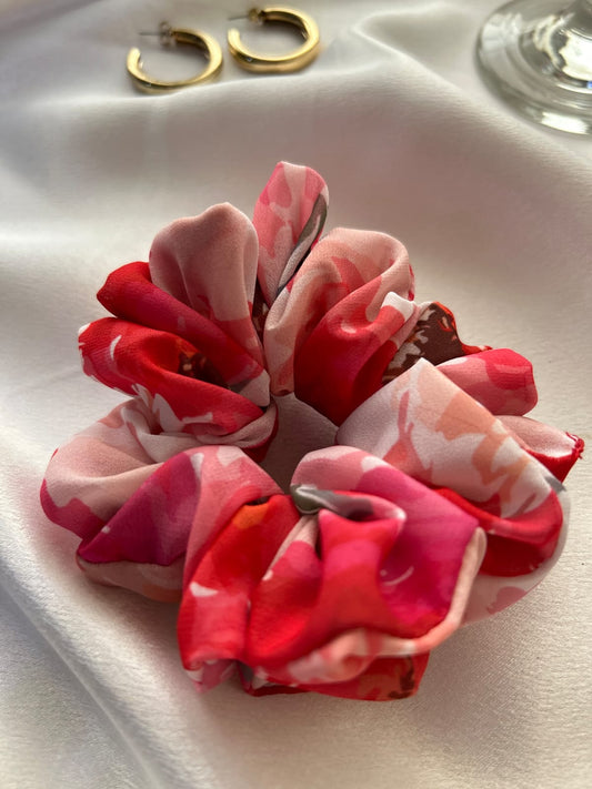 The Crimson Bloom Scrunchie
