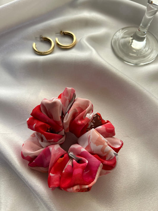 The Crimson Bloom Scrunchie