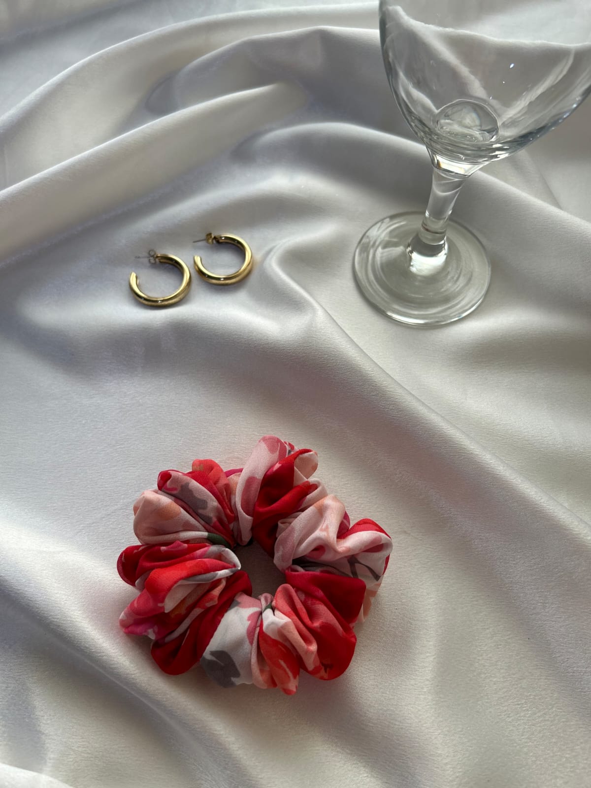 The Crimson Bloom Scrunchie